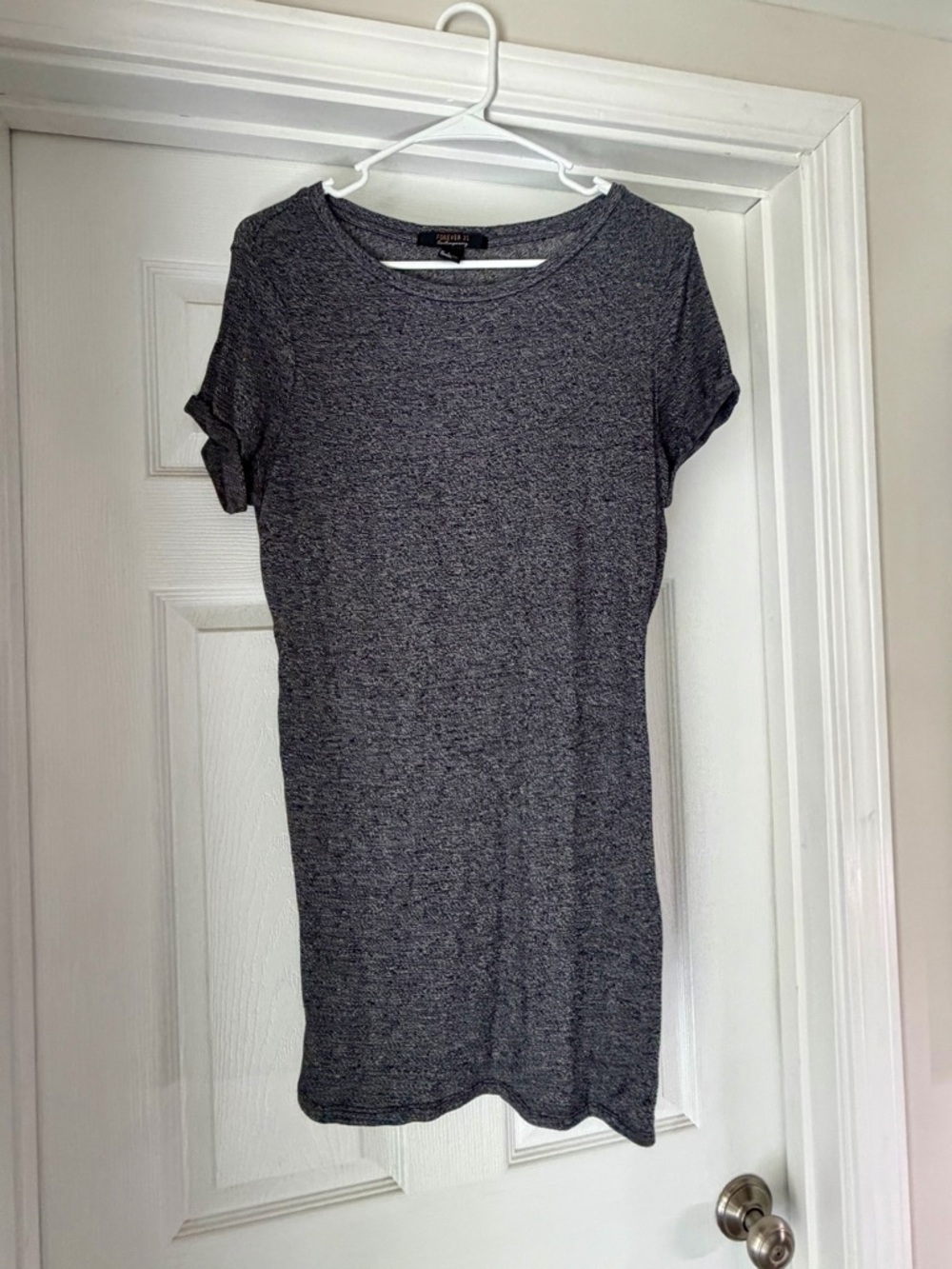 Forever 21 Heathered Grey Short Sleeve Tee Dress